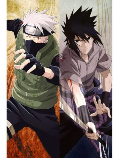 Sasuke & Itachi Body Pillow Sasuke with Kakashi - Image 2