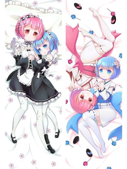 Rem Body Pillow Rem and Ram chibi - Image 2